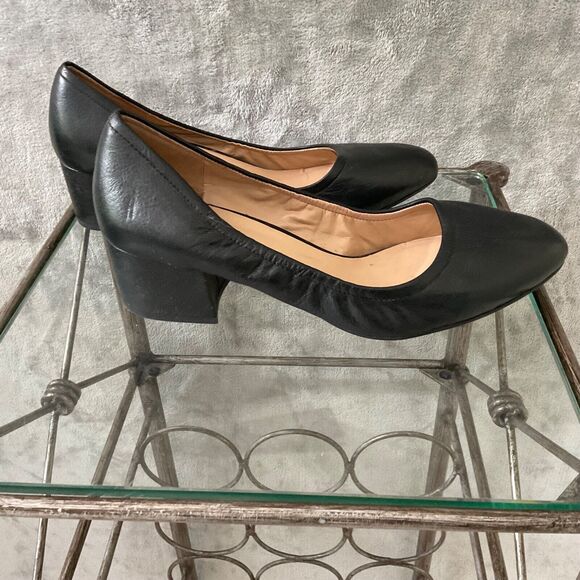 Franco Sarto Career, Office Pumps Women Size 10M Leather Black Block heels. - Picture 4 of 11